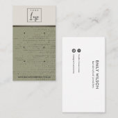 GROENE KRAFT WITTE STIP 3 STUD OORBEL DISPLAY KAAR VISITEKAARTJE (Voorkant / Achterkant)