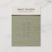 GROENE KRAFT WITTE STIPPEN HAARCLIP DISPLAY KAART VISITEKAARTJE (Voorkant)