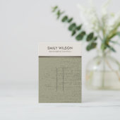 GROENE KRAFT WITTE STIPPEN HAARCLIP DISPLAY KAART VISITEKAARTJE (Staand voorkant)