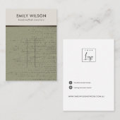 GROENE KRAFT WITTE STIPPEN HAARCLIP DISPLAY KAART VISITEKAARTJE (Voorkant / Achterkant)