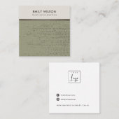 GROENE KRAFT WITTE STIPPEN STUD OORBEL DISPLAY KAA VIERKANTE VISITEKAARTJE (Voorkant / Achterkant)