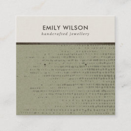 GROENE KRAFT WITTE STIPPEN STUD OORBEL DISPLAY KAA VIERKANTE VISITEKAARTJE