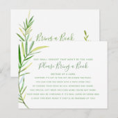 Groene krans bladeren brengen boek Kaart Baby show (Voorkant / Achterkant)