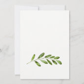 Groene Krans Bladeren Modern Trouw Uitnodiging (Achterkant)
