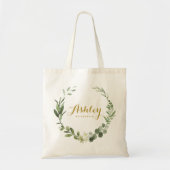Groene Krans Bruidsmeisje Trouwtas Tote Bag (Voorkant)