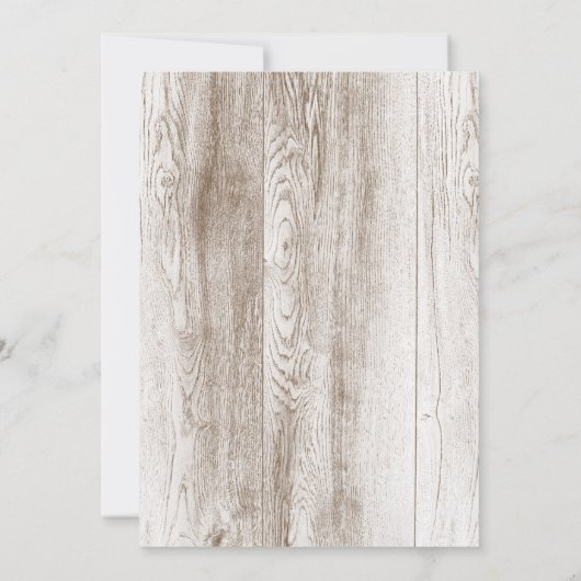 Groene krans bruiloft uitnodigingen - Bruin (Achterkant)