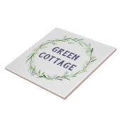 Groene Krans Custom House Naam Bord Plaque Sign Tegeltje (Zijkant)