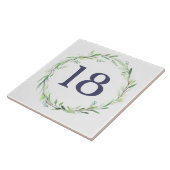 Groene Krans Custom House Nummer Bord Plaque Sign Tegeltje (Zijkant)