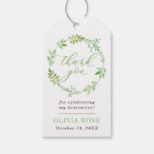 Groene krans dank je Label, BOHO Cadeaulabel (Voorkant)