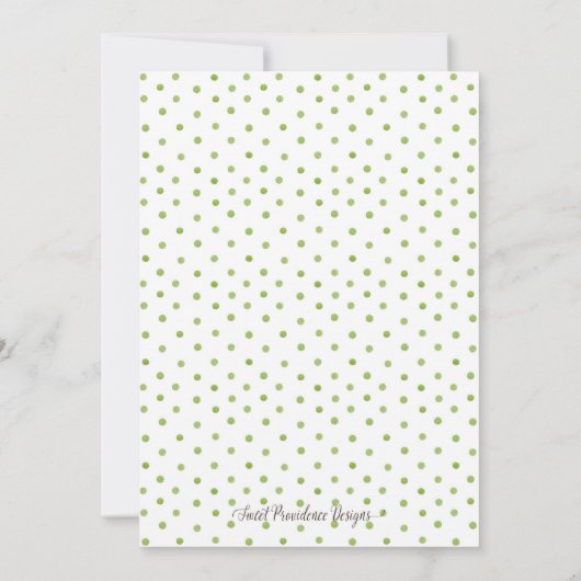 Groene krans doop uitnodiging (Achterkant)