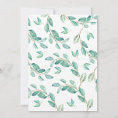 Groene krans Kerstfeest Uitnodiging (Achterkant)