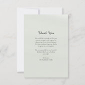 Groene krans met gouden kruis katholieke begrafeni bedankkaart (Achterkant)