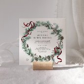 Groene krans met rode lint Vierkant Open Huis Kaart