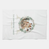 Groene Krans Monogram Thuisaccent Theedoek (Horizontaal)