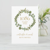 Groene krans nieuwe adres verhuisbericht (Staand voorkant)