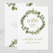 Groene krans nieuwe adres verhuisbericht (Voorkant / Achterkant)