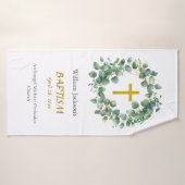 Groene krans orthodoxe doopgeschenk          badhanddoek (Badhanddoek)