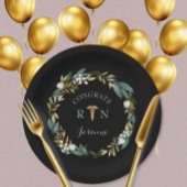 Groene krans RN afstudeerfeest decor Papieren Bordje