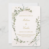 Groene krans Spaanse bruiloft uitnodiging (Voorkant)
