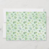 Groene krans trouwfoto bedankkaart (Achterkant)