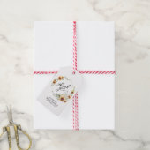 Groene Krans Zonnebloemen Bruiloftsfeest Herfst Cadeaulabel (Met Touw)