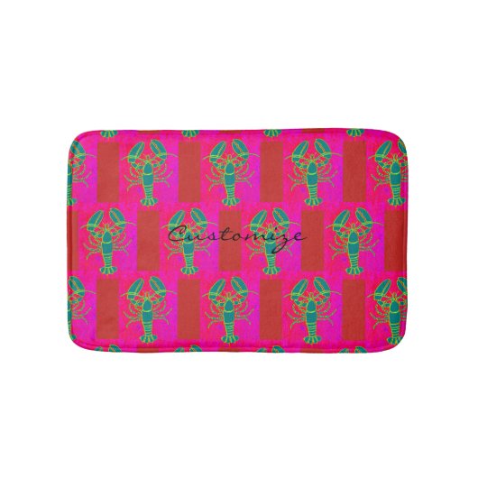 groene kreeften Thunder_Cove roze Badmat (Voorkant)