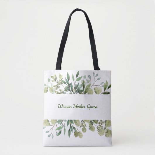 Groene kreet met toewijding canvas tas (Voorkant)