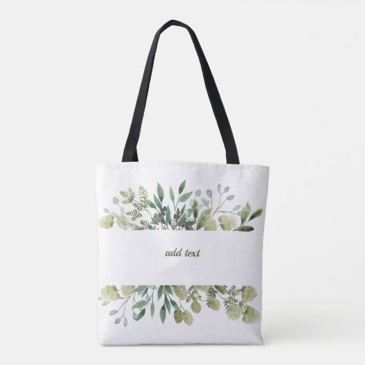 Groene kreet met toewijding canvas tas (Achterkant)