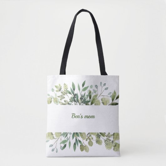 Groene kreet met toewijding canvas tas (Voorkant)