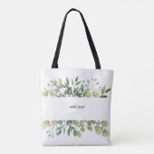 Groene kreet met toewijding canvas tas (Achterkant)