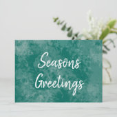 Groene krijtbord Seizoensgroeten met distress-effe Feestdagenkaart (Staand voorkant)