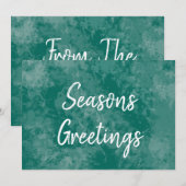 Groene krijtbord Seizoensgroeten met distress-effe Feestdagenkaart (Voorkant / Achterkant)