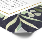 Groene krijtbord trouw zitplaatskaart poster (Hoek)