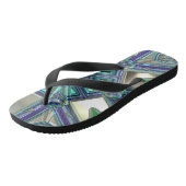 Groene Kristal Fractal Flip Flops (Schuin)