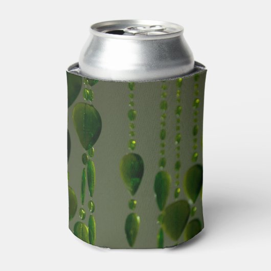 Groene kristallen op een koelbox blikjeskoeler (Blikje Voorkant)