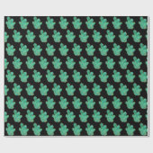 Groene Kristallen Patroon Wrapping Papier (Vlak)