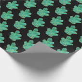 Groene Kristallen Patroon Wrapping Papier (Hoek)