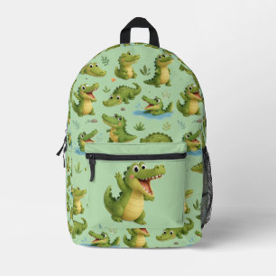 Groene Krokodil 3D gedrukt Bedrukte Rugzak