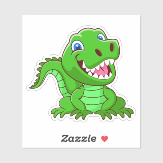 Groene krokodil Cartoon-64836 Sticker (Vel)