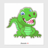 Groene krokodil Cartoon-64836 Sticker (Vel)