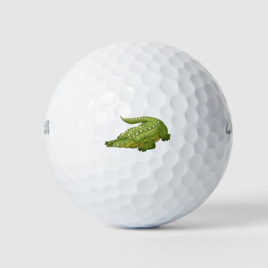 Groene krokodil golfballen (Voorkant)