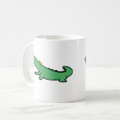 Groene krokodil koffiemok (Voorkant links)