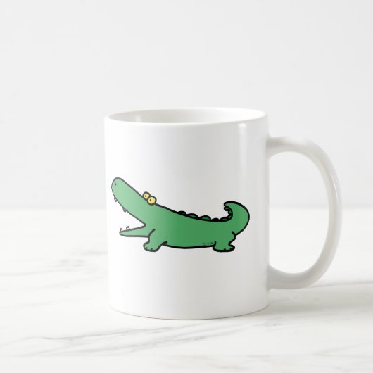 Groene krokodil koffiemok (Rechts)