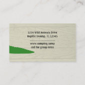 Groene krokodil visitekaartje (Achterkant)
