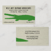 Groene krokodil visitekaartje (Voorkant / Achterkant)