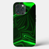Groene krommen, gevouwen, nikkelbekleed, donkere a Case-Mate iPhone case (Achterkant)