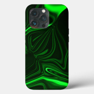 Groene krommen, gevouwen, nikkelbekleed, donkere a Case-Mate iPhone case