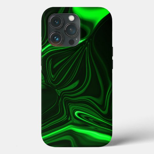 Groene krommen, gevouwen, nikkelbekleed, donkere a Case-Mate iPhone case (Achterkant)