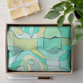 Groene kronkelende tissuepapier (Geschenk)