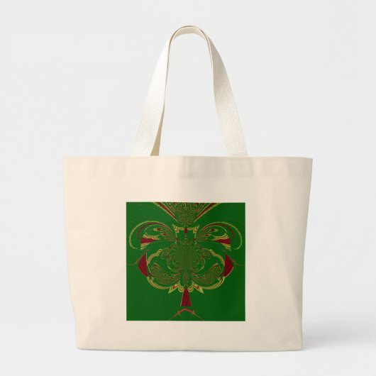 Groene Kroon Grote Tote Bag (Voorkant)